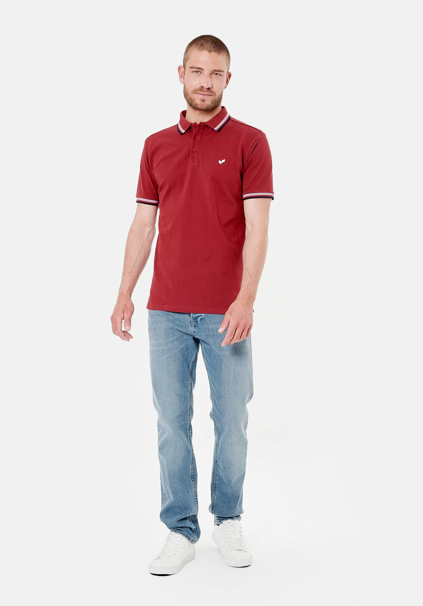 RAYOC  Polo bordeaux homme 100% coton bio