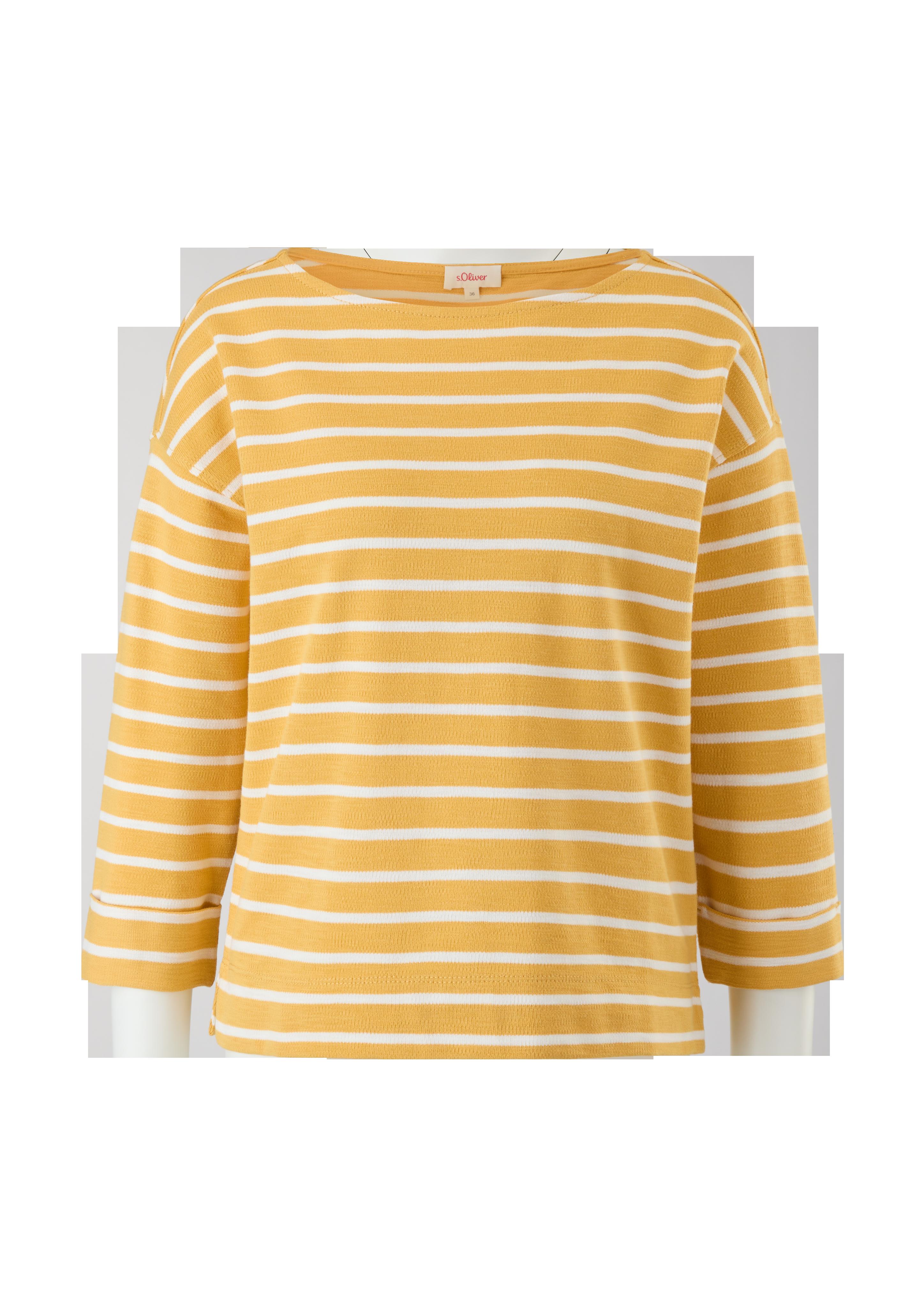 Streifenshirt mit Webstruktur  2121513-16H2