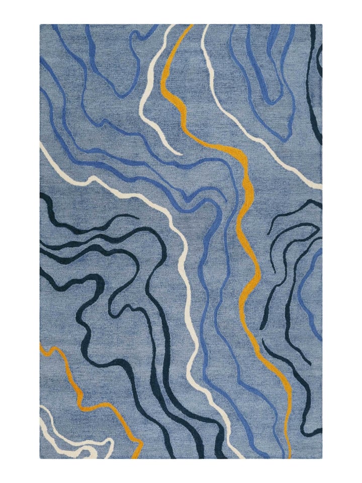 ESPRIT Kurzflorteppich Drive in blau günstig kaufen