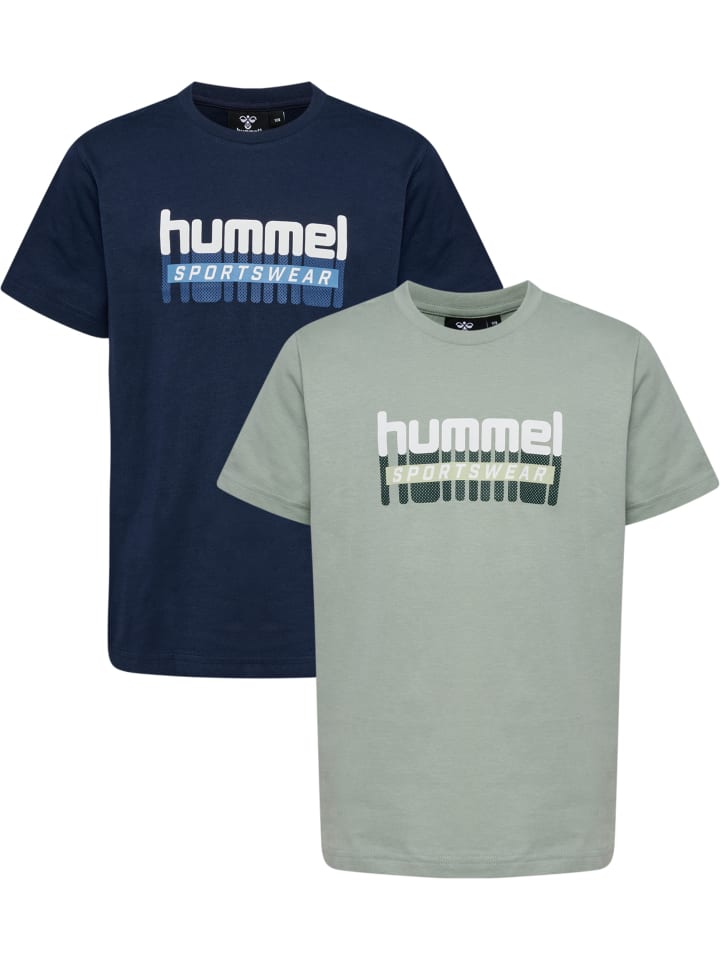 Hummel Hummel T-Shirt Hmltukas Kinder in BLACK IRIS/ICEBERG GREEN günstig kaufen