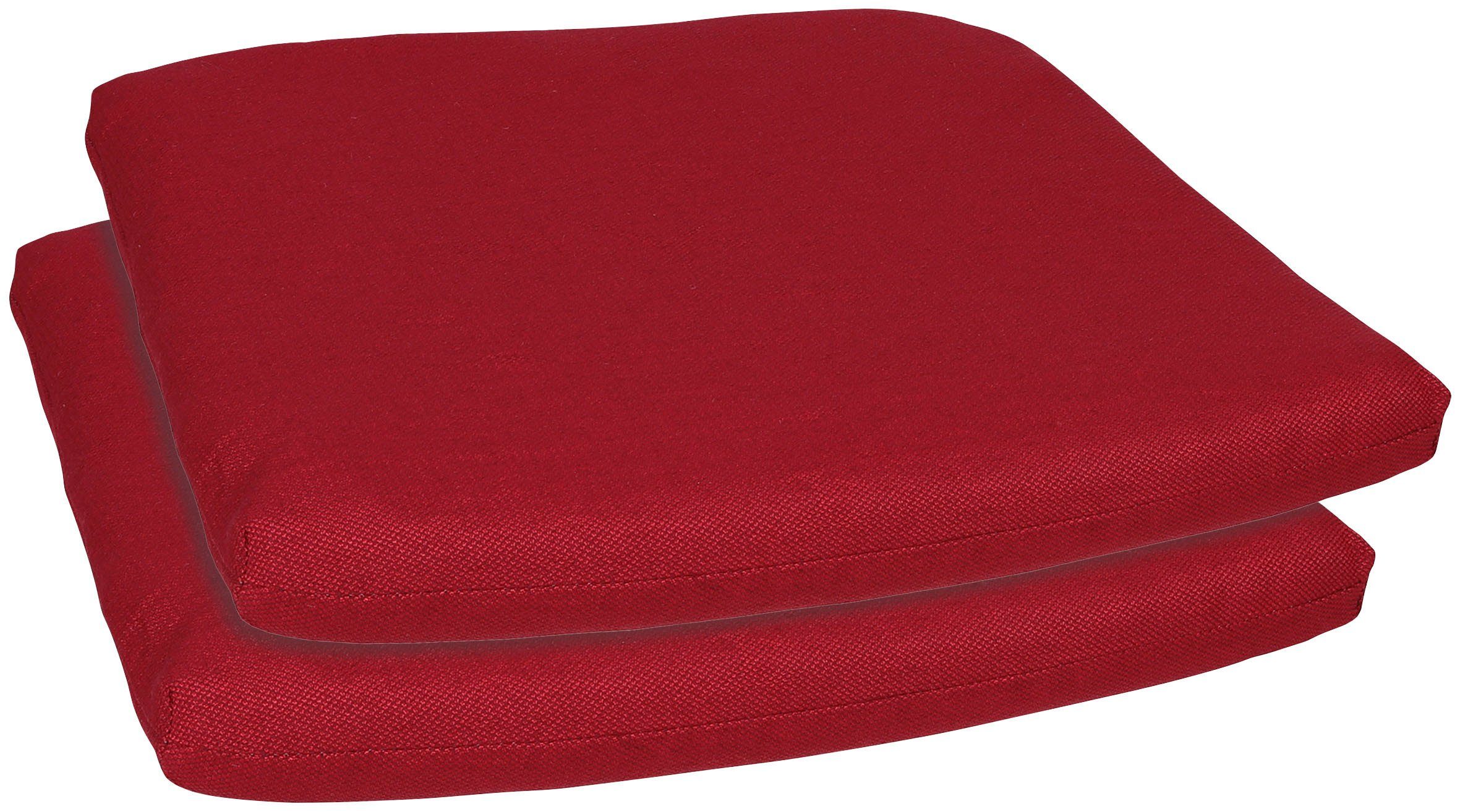 GO-DE Sitzkissen Selina, 2er Set, 45/46x40 cm