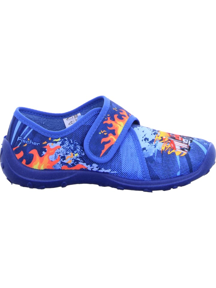 Fischer Markenschuh Hausschuh in blau günstig kaufen