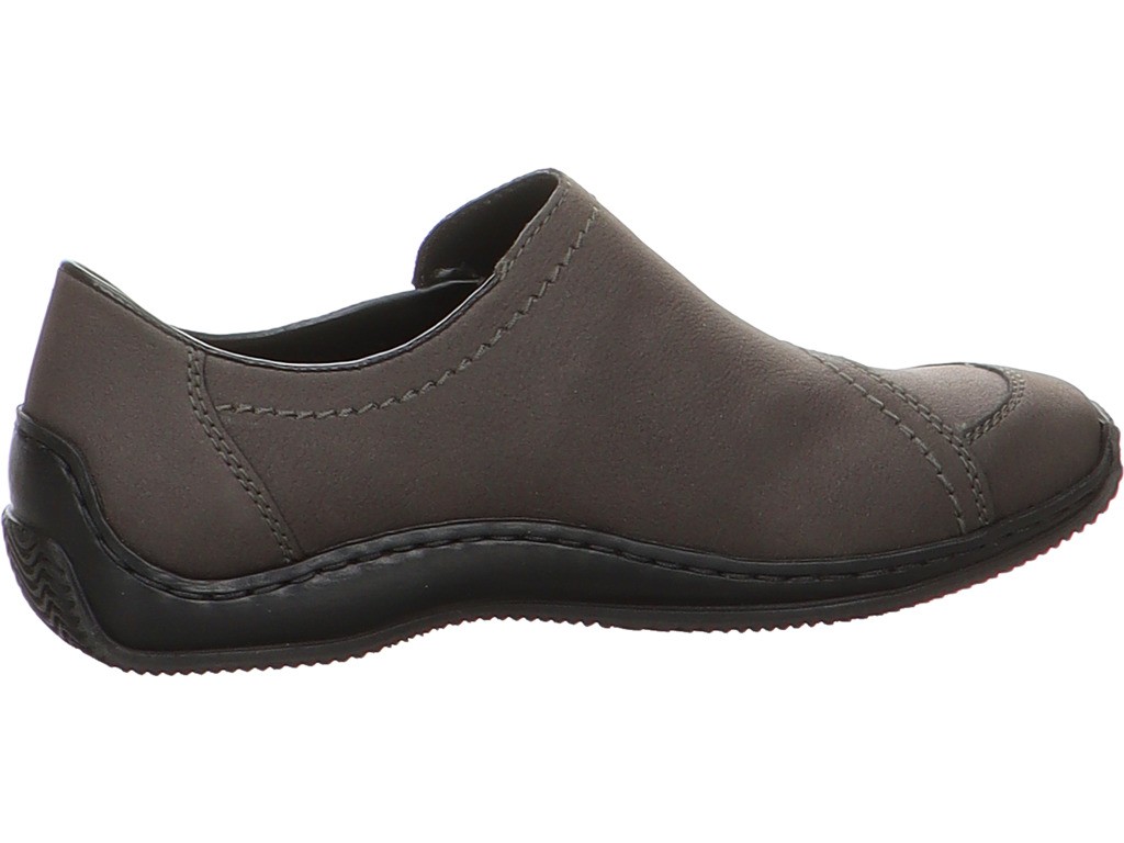 RIEKER Klassische Slipper grau morbido