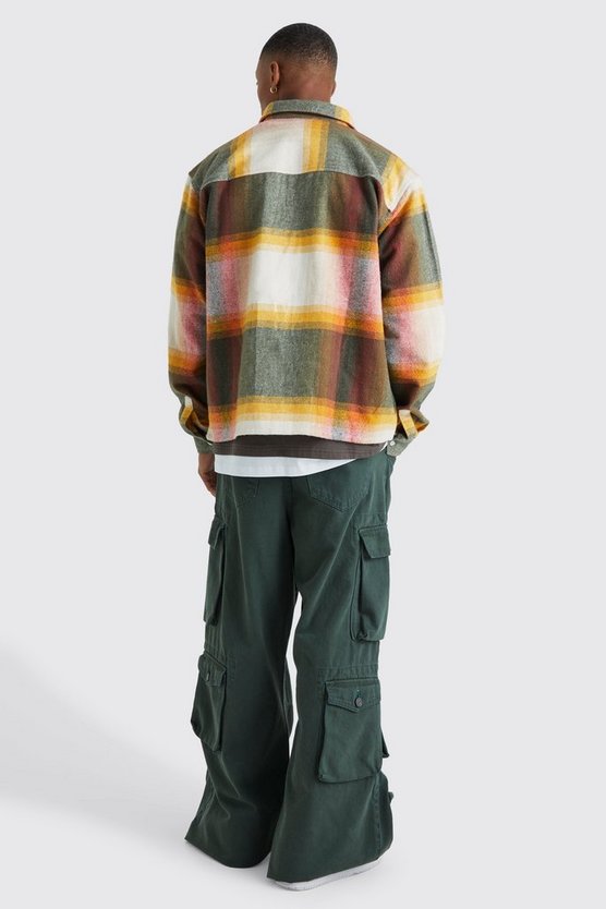 Kastiges kariertes Overshirt