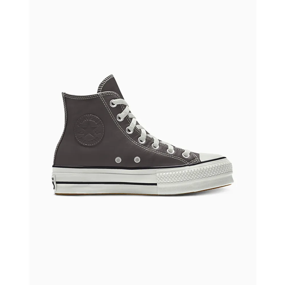 Converse Custom Chuck Taylor All Star Lift Platform Leather By You 173157CSP24_COFFEENUT_SC / schwarz