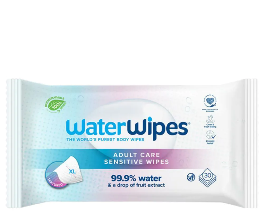 WaterWipes BIO drėgnos servetėlės suaugusiems XL 30x30 cm