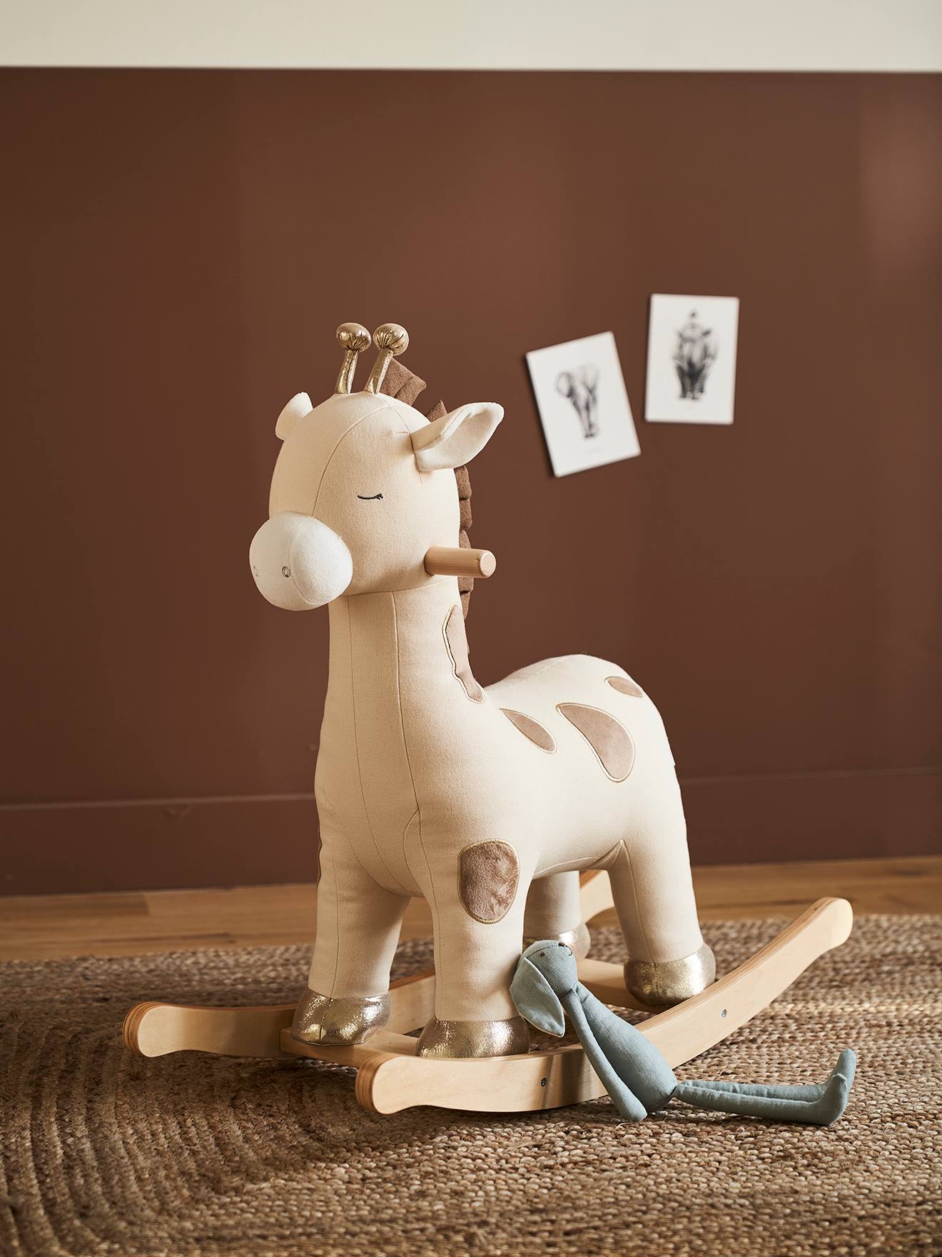 Girafe à bascule en bois FSC® multicolore