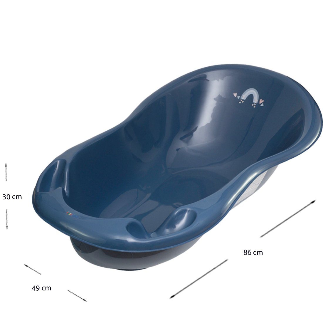 Tega-Baby Babybadewanne 2 Teile SET - METEO Blau - -Babybadeset Wanne Pflege Wanne, (Made in Europe Spar.Set), Babybadewanne + Badesitz