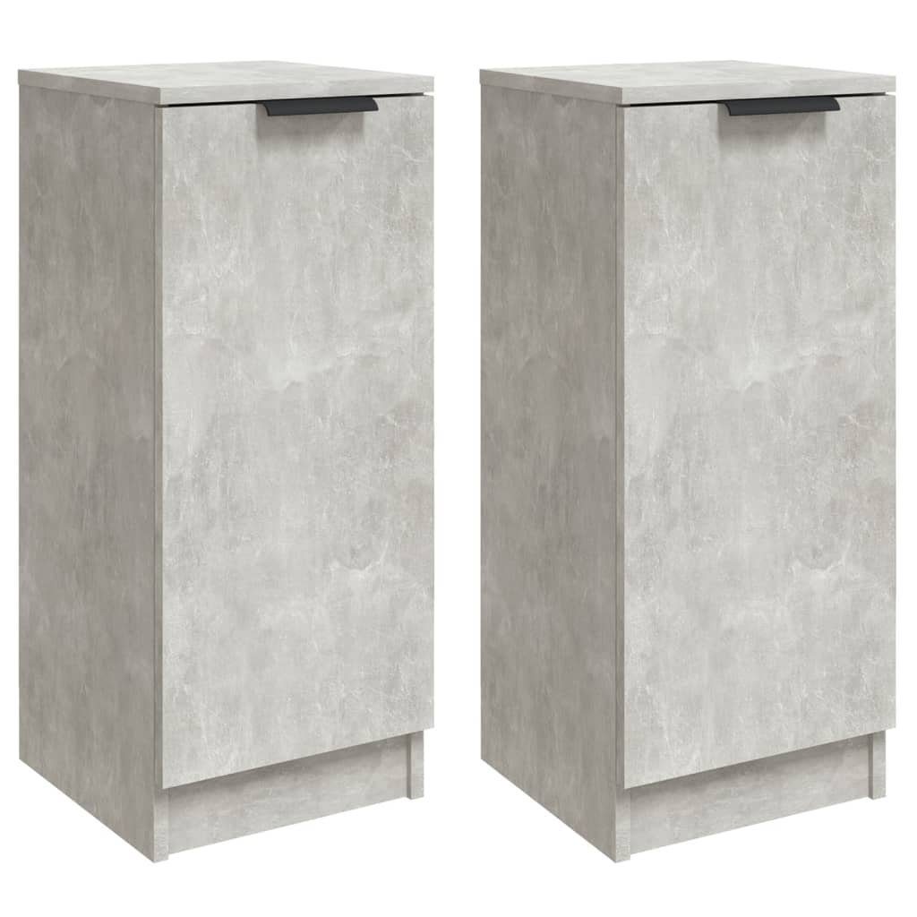 vidaXL Anrichte Sideboards 2 Stk Betongrau 30x30x70 cm Holzwerkstoff