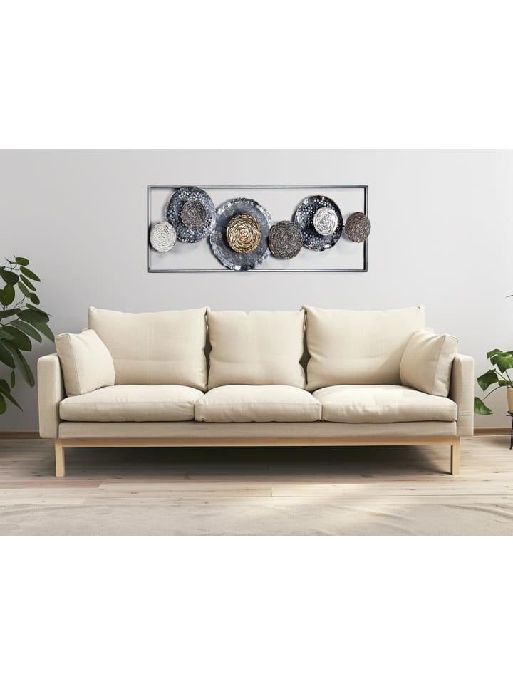 kobolo Metallbild BLOSSO; in Grau günstig kaufen onesize