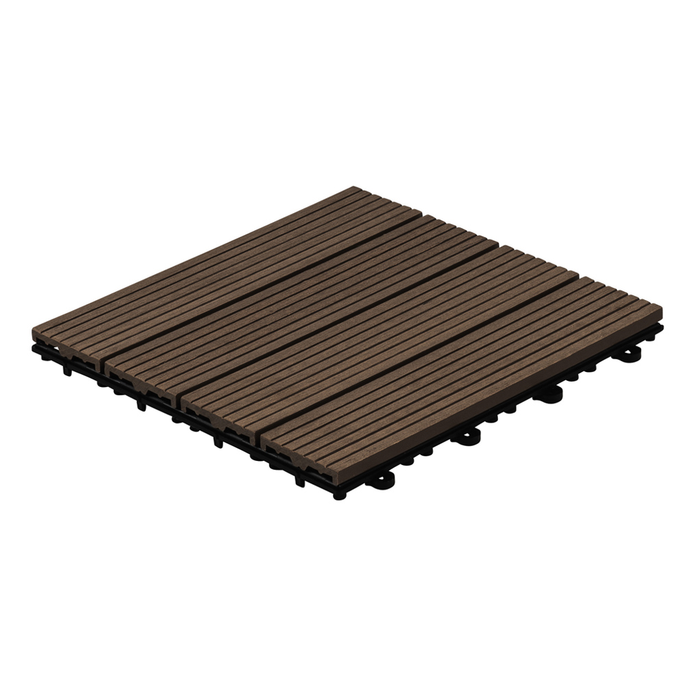 Home Deluxe WPC Holzfliesen BAVARO Dunkelbraun 12 m²