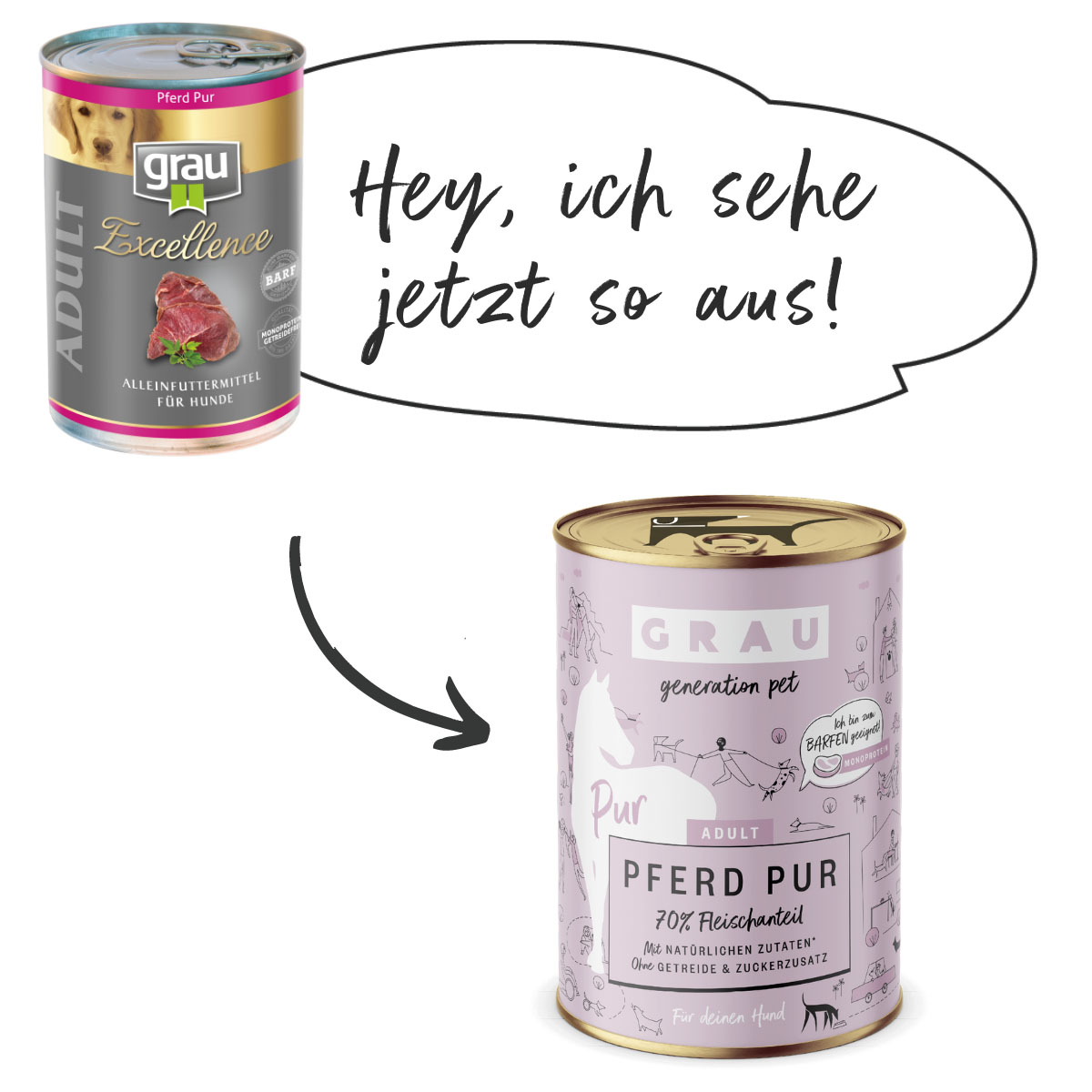 GRAU Hund Adult Pferd Pur günstig kaufen bei ZooRoyal