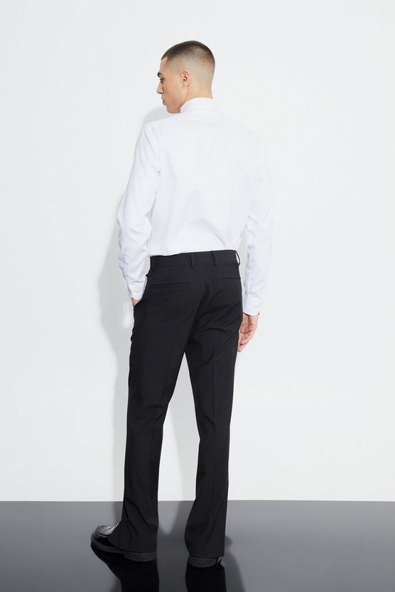 Hose mit geradem Bein und geteiltem Saum