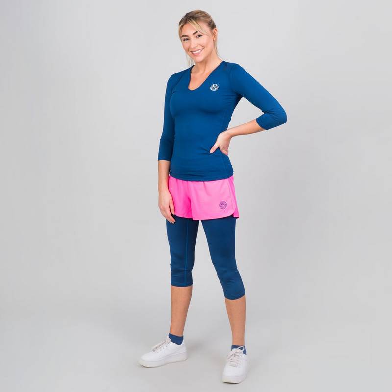 BIDI BADU Ariana Tech V-Neck Longsleeve Tennisshirt Damen