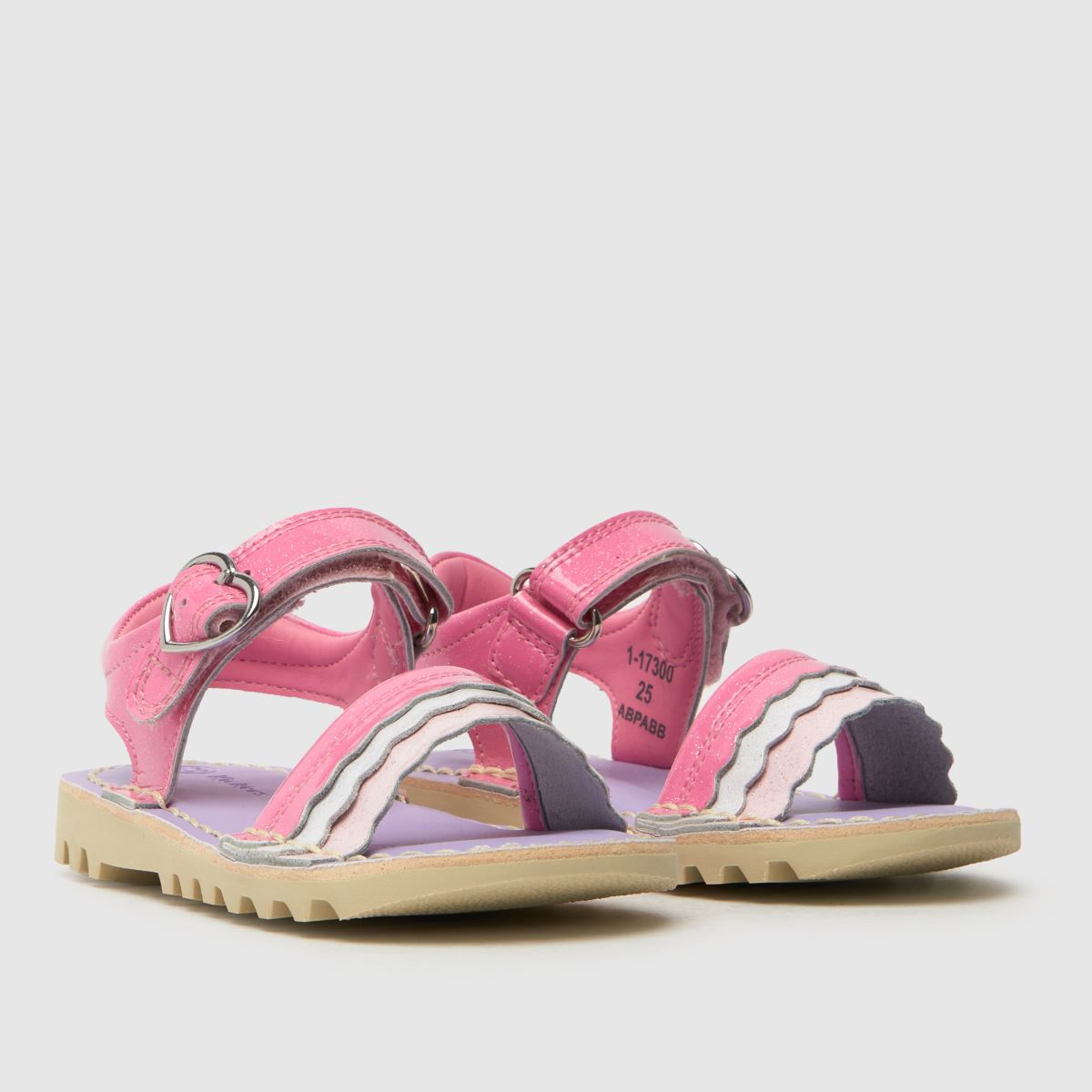 Kickers rosa kärlek flickor småbarnssandaler