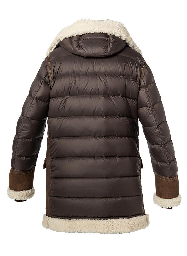 Blauer. USA, Lammfelljacke, Daunen gefüttert, dunkelbraun