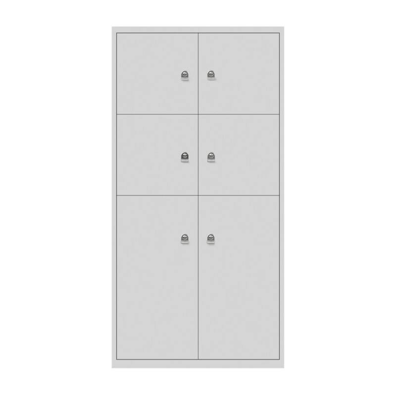 Bisley LateralFile Lodge Stahl Schließfach Schlüssel 800 x 470 x 1.605 mm Hellgrau