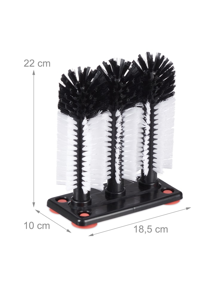 relaxdays Gläserspülbürste in Schwarz/ Weiß günstig kaufen onesize