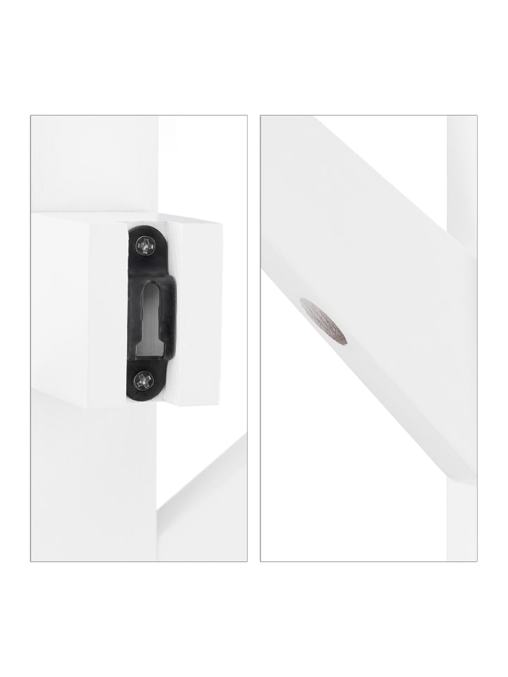 relaxdays Wandgarderobe in Weiß - (B)22 x (H)78 x (T)7 cm günstig kaufen onesize
