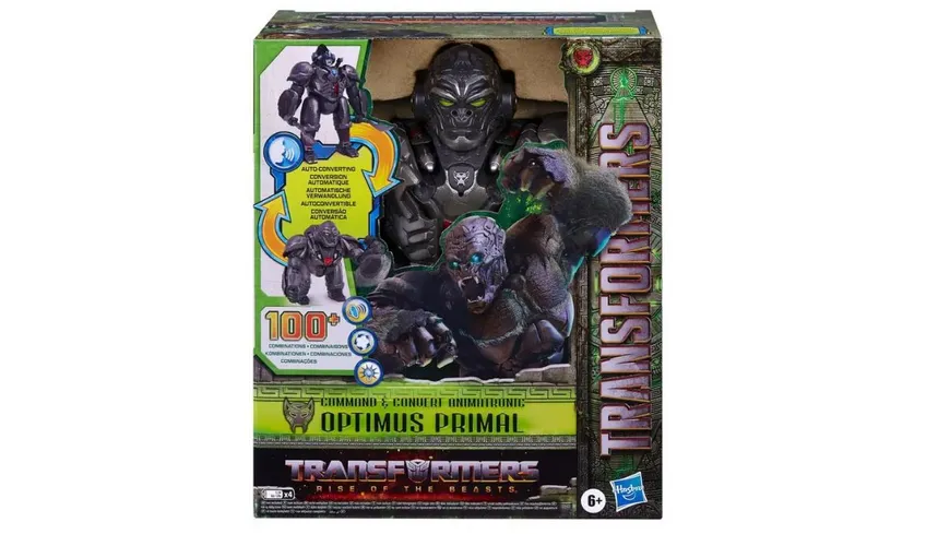 Hasbro - Transformers: Rise of the Beasts Command & Convert Animatronic Optimus Primal Toy (12.5”)