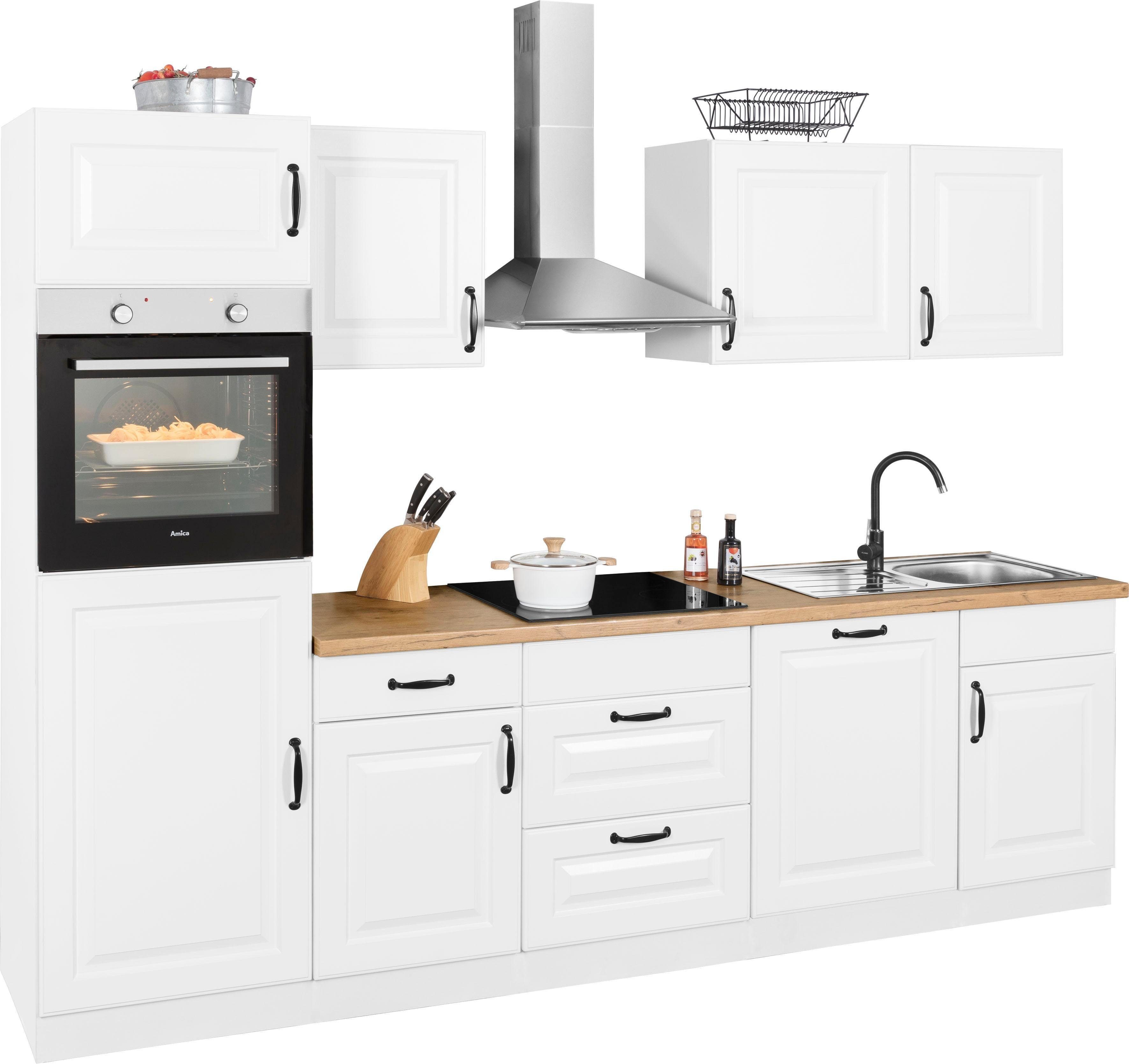 wiho Küchen Küchenzeile Erla, ohne E-Geräte, Breite 280 cm