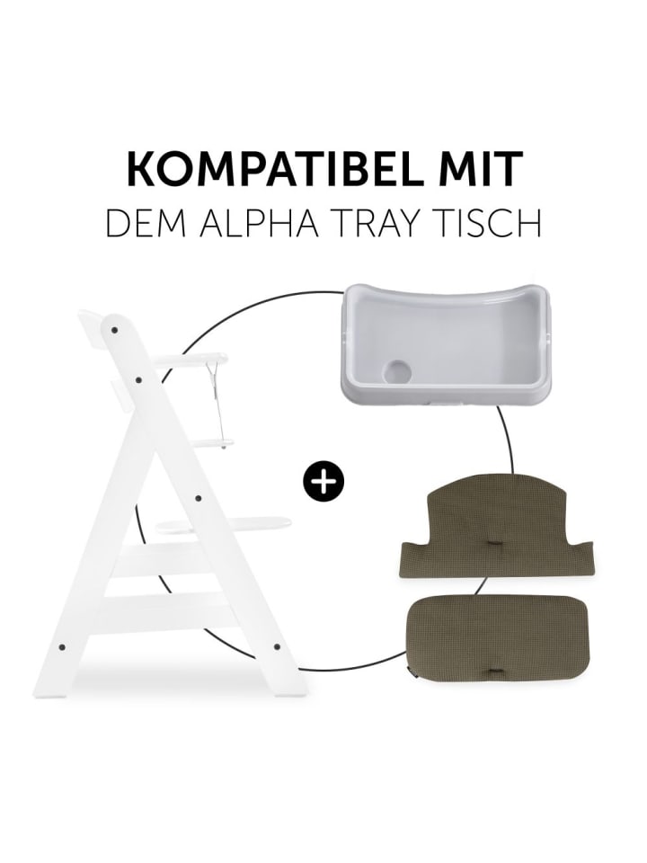 Hauck Sitzkissen / Hochstuhlauflage für Alpha Hochstuhl - in gruen,grau günstig kaufen onesize