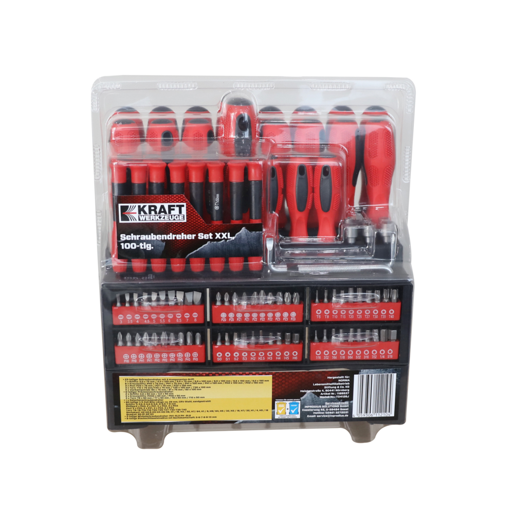 Kraft Werkzeuge Schraubendreher-Set XXL, 100-teilig