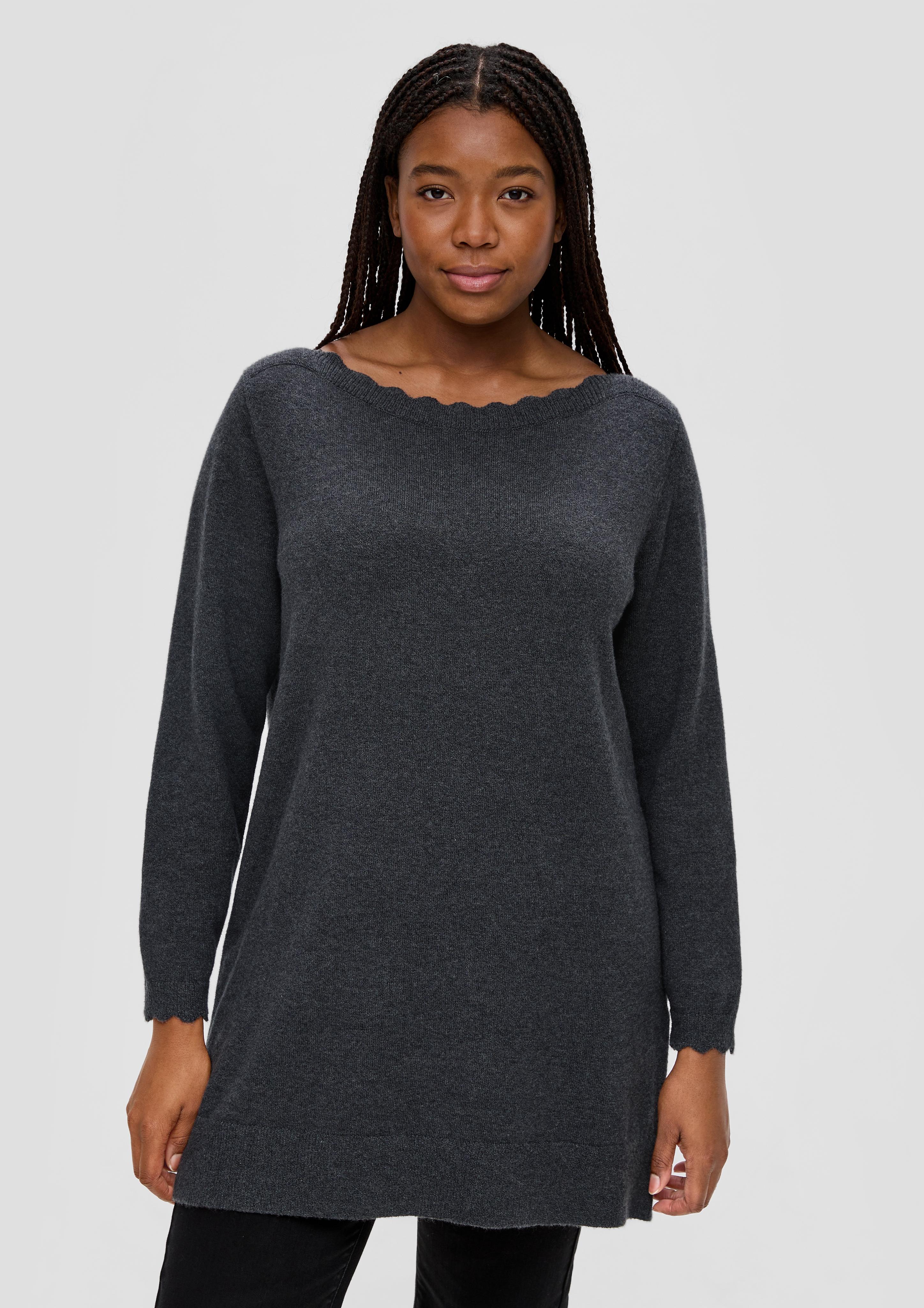 Strickpullover mit Wellen-Ausschnitt  2138182-98W0
