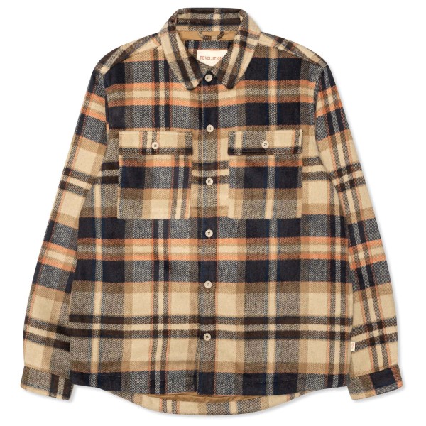 Revolution - Lined Overshirt with Buttons - Hemd