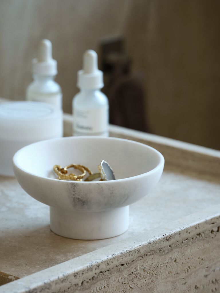 Tigela decorativa BERGHEM Ø12xH6cm com efeito mármore