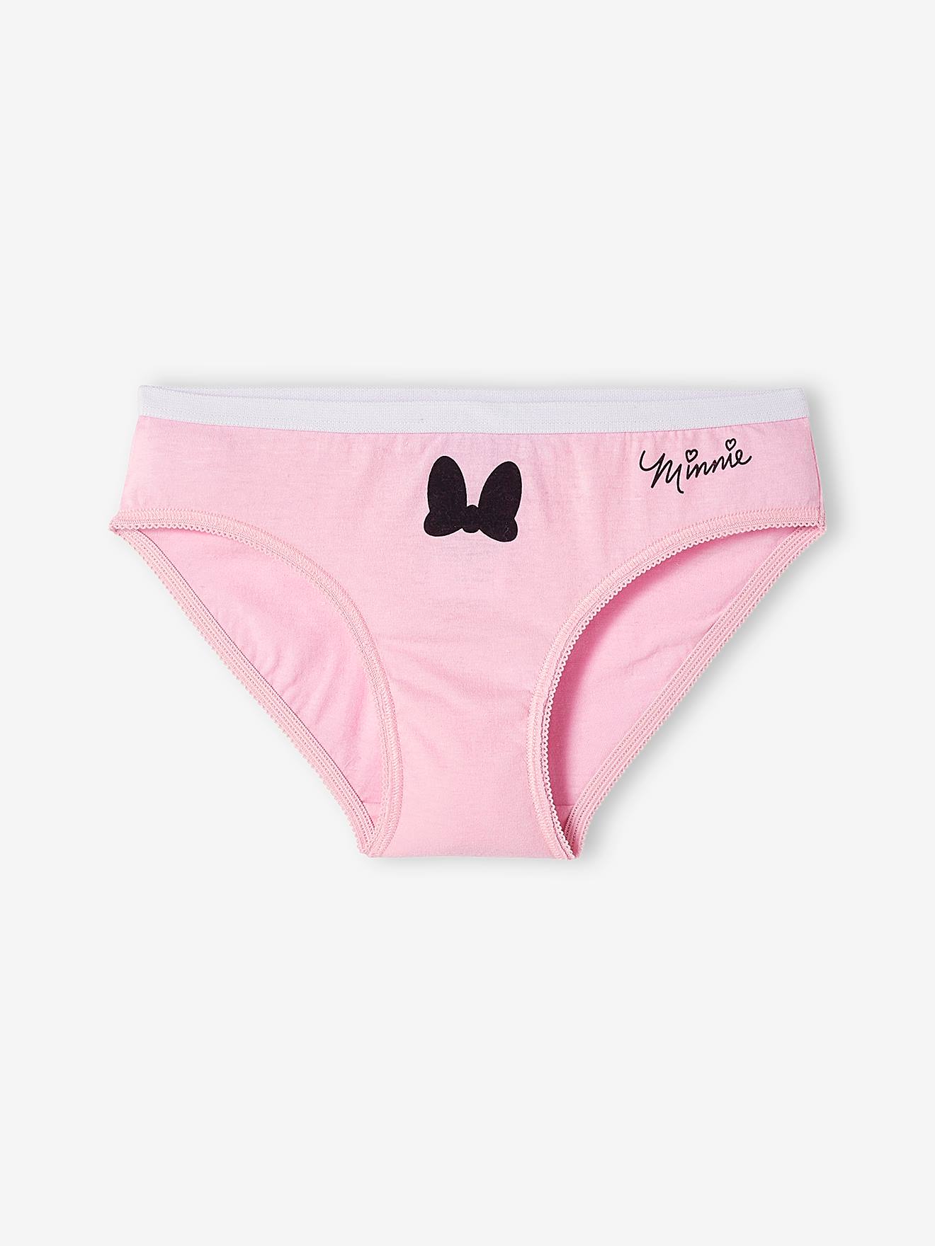 Minnie 7er-Pack Mädchen Slips Disney MINNIE MAUS - rosa/weiß/grau meliert