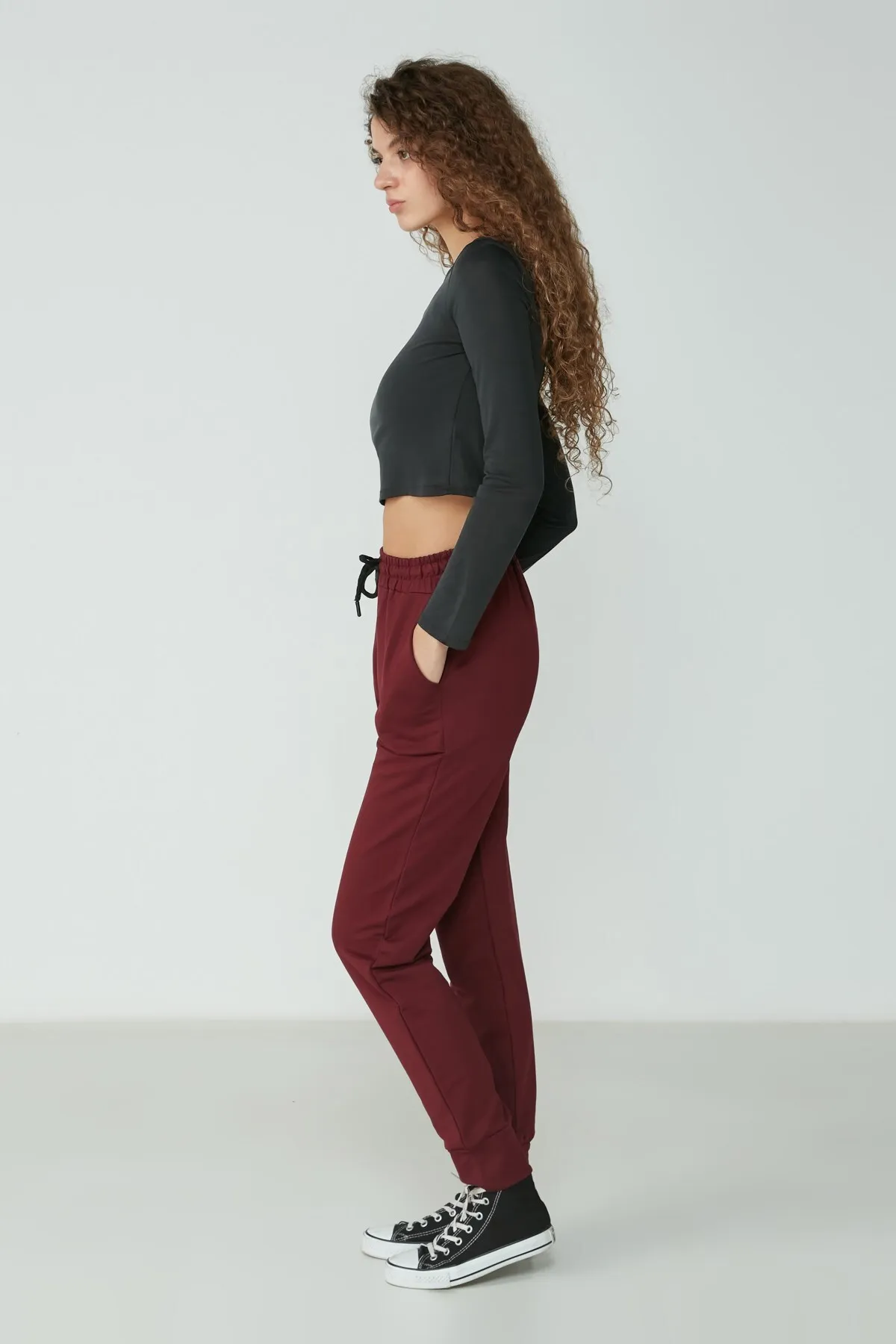 C&City  Jogger Cuff Sport-Jogginghose 735 Weinrot