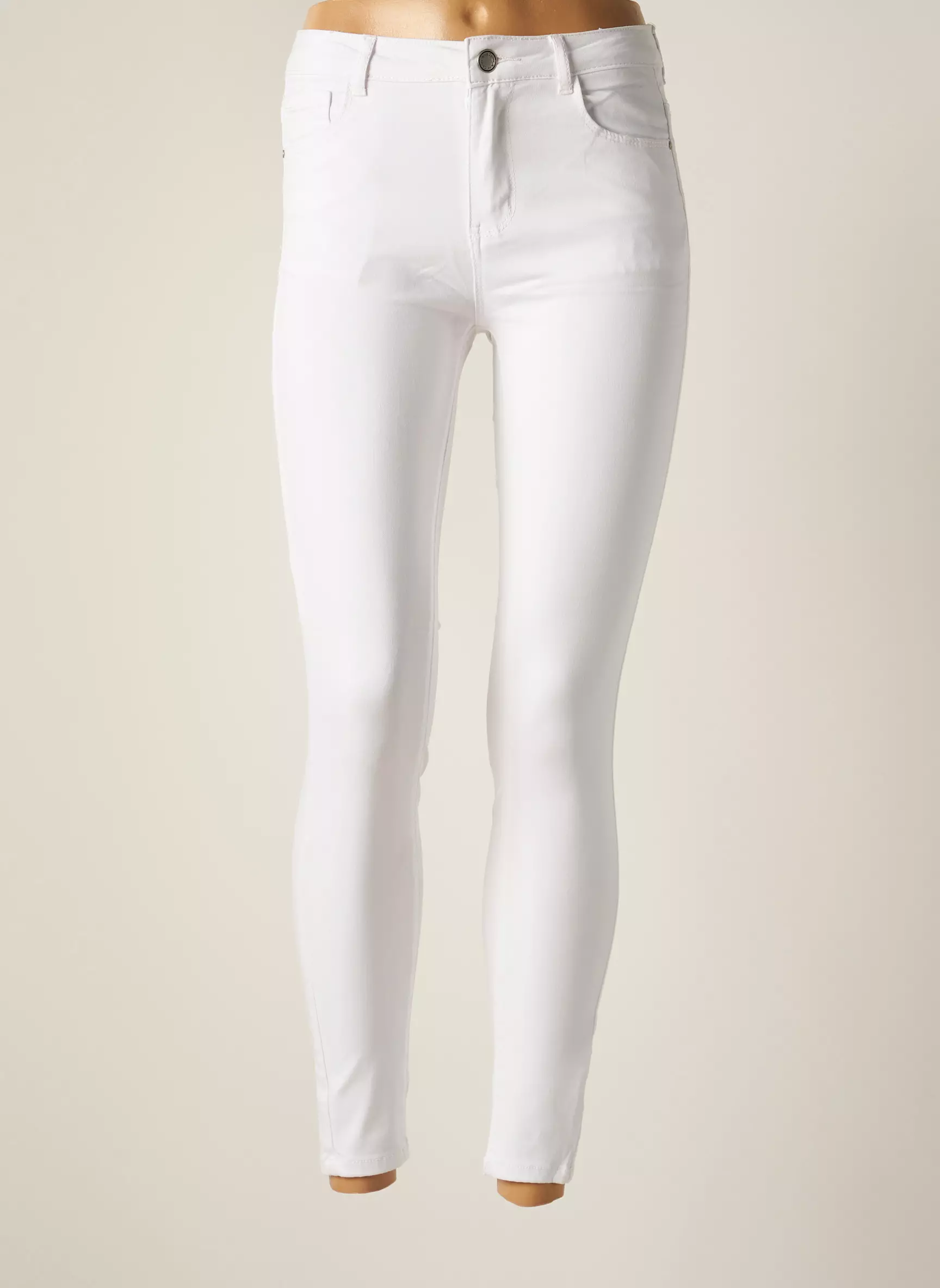 Nina Carter Pantalons Slim Femme couleur blanc