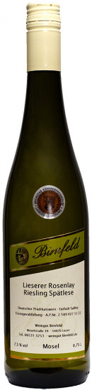 2021 Lieserer Rosenlay Riesling Spätlese lieblich - Weingut Birnfeld