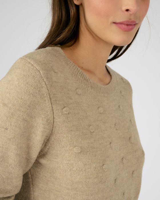Pull maille chaude fantaisie, manches longues Thermolactyl