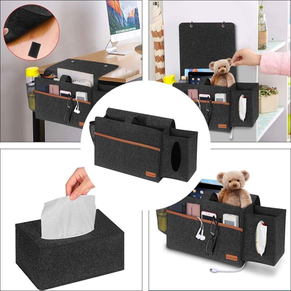 FELIXLEO Betttasche Betttasche Filz Aufbewahrungstasche Hängende Organizer Sofa