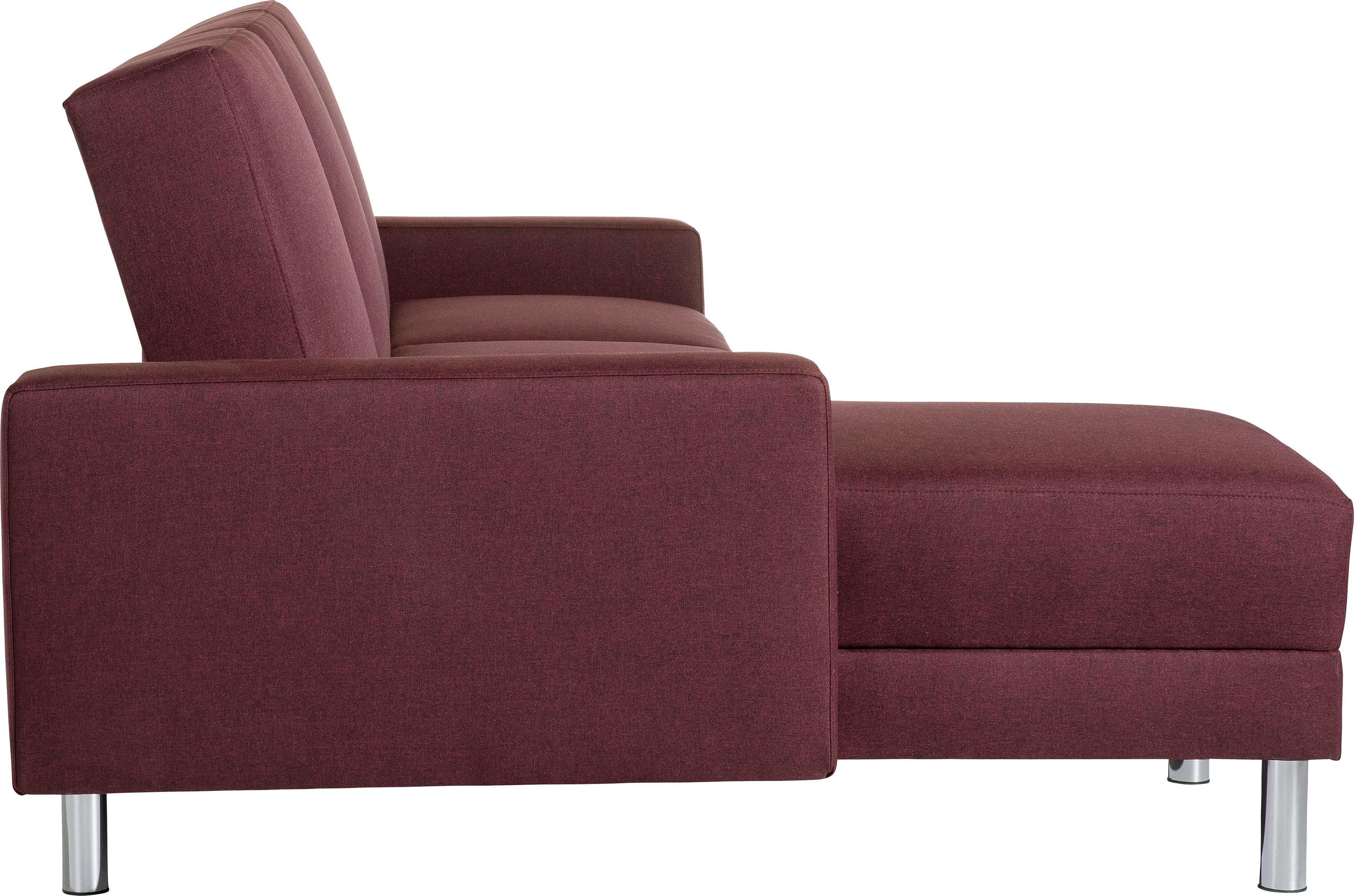 Max Winzer® Schlafsofa Just Fresh, mit Rückenverstellung, inklusive Stauraumhocker