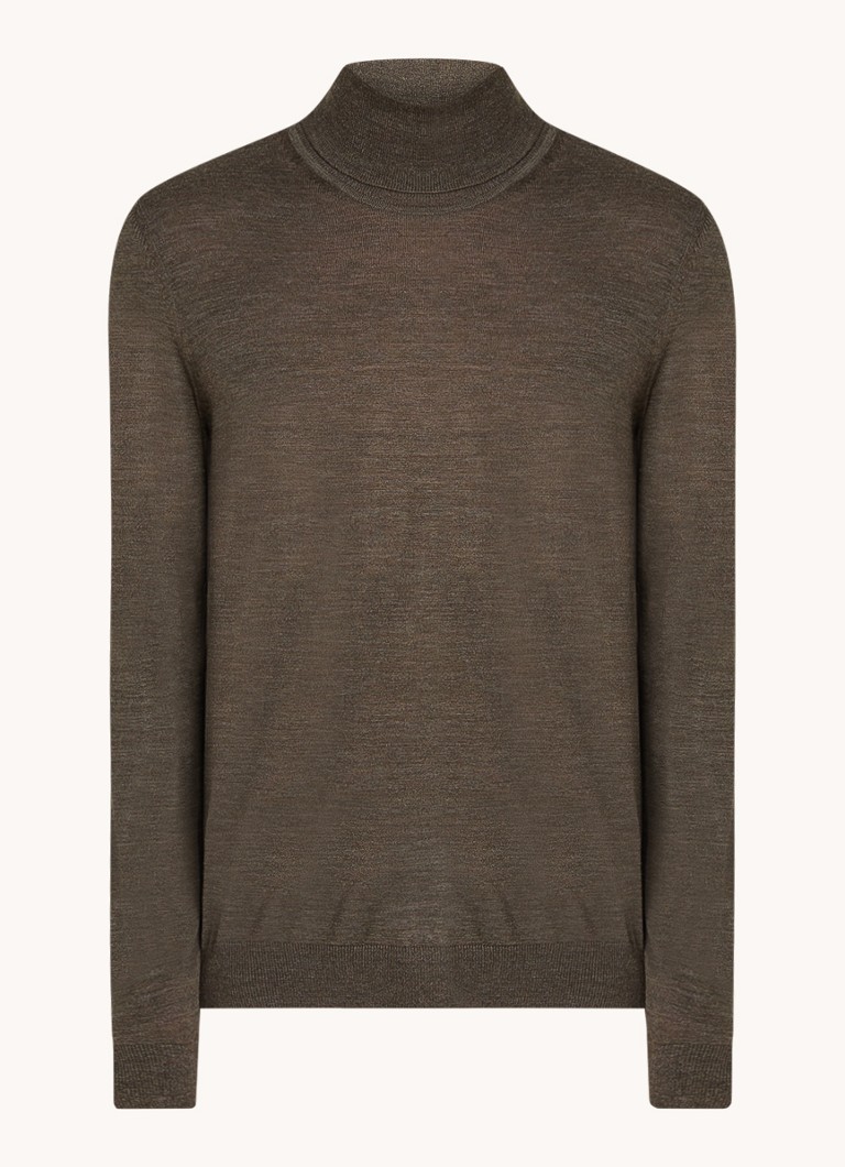 HUGO BOSS Musso-P fine-knit turtleneck sweater made of virgin wool