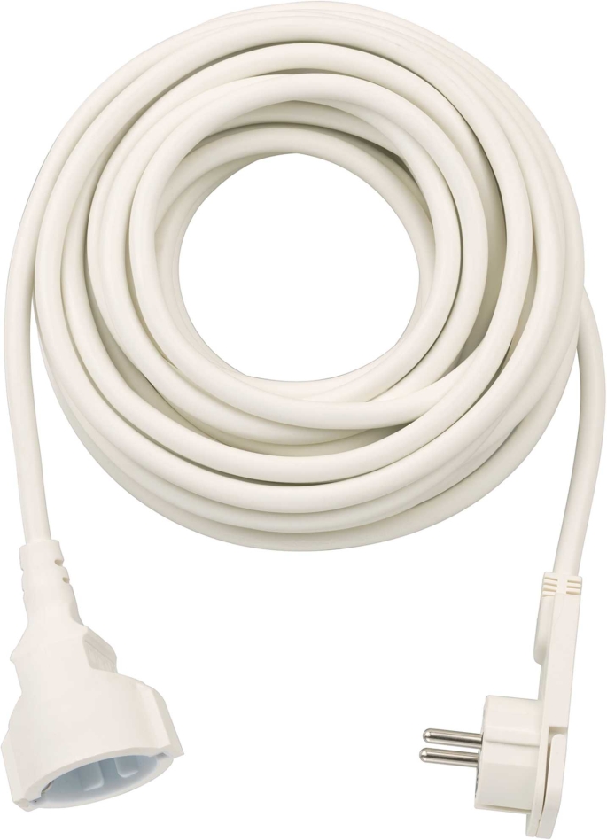 Brennenstuhl 1168980210 Prelungitor din plastic de calitate cu mufă plată 10m H05VV-F3G1.5 alb