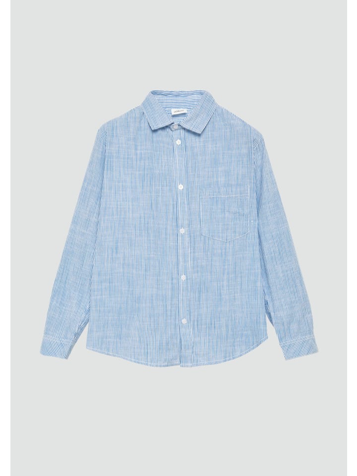 s.Oliver Hemd langarm in Blau günstig kaufen
