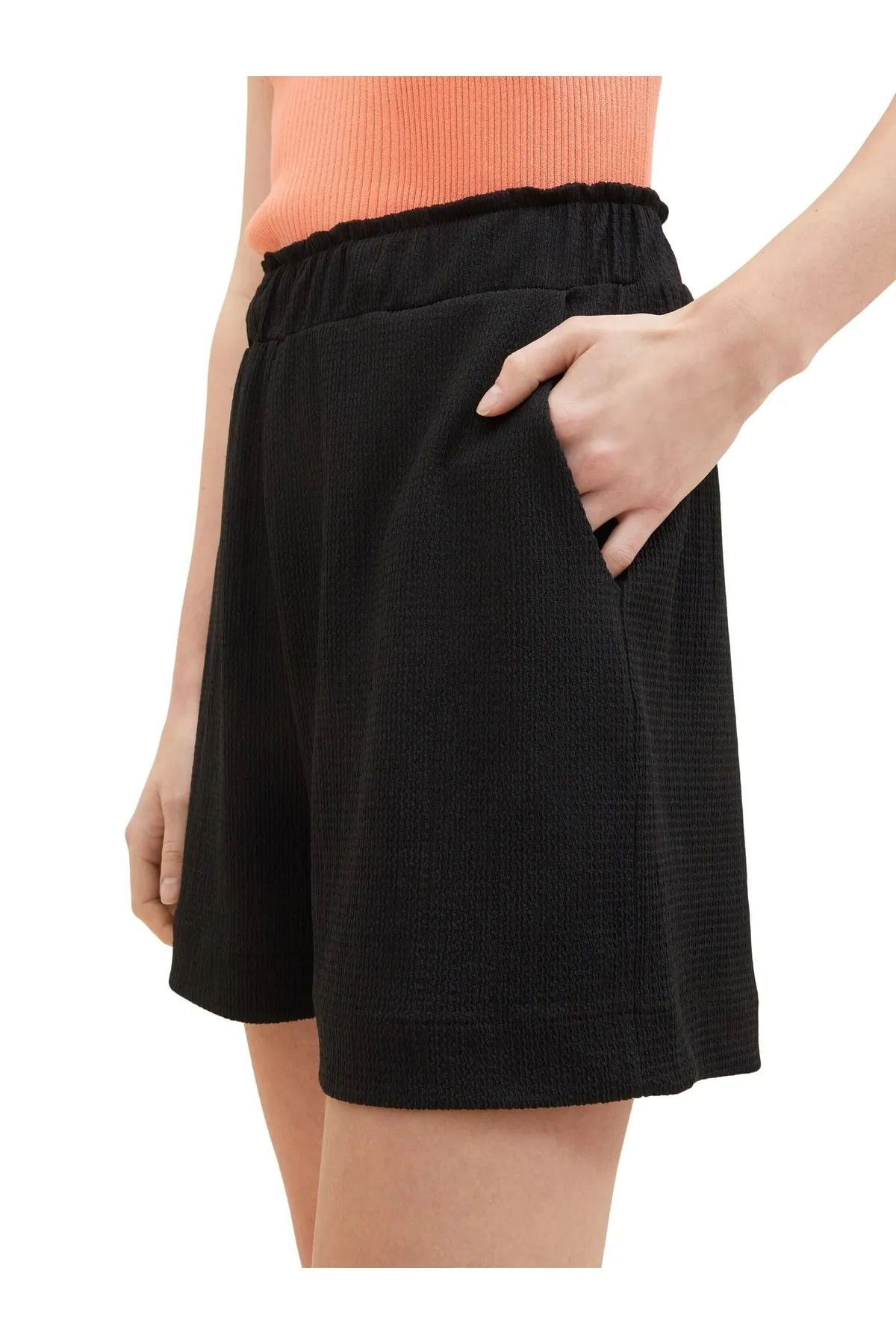 Tom Tailor  Shorts - Schwarz - Mittlerer Bund