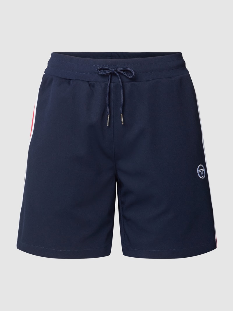 Sweatshorts mit Label-Stitching Modell 'DAMARINDO' in marineblau