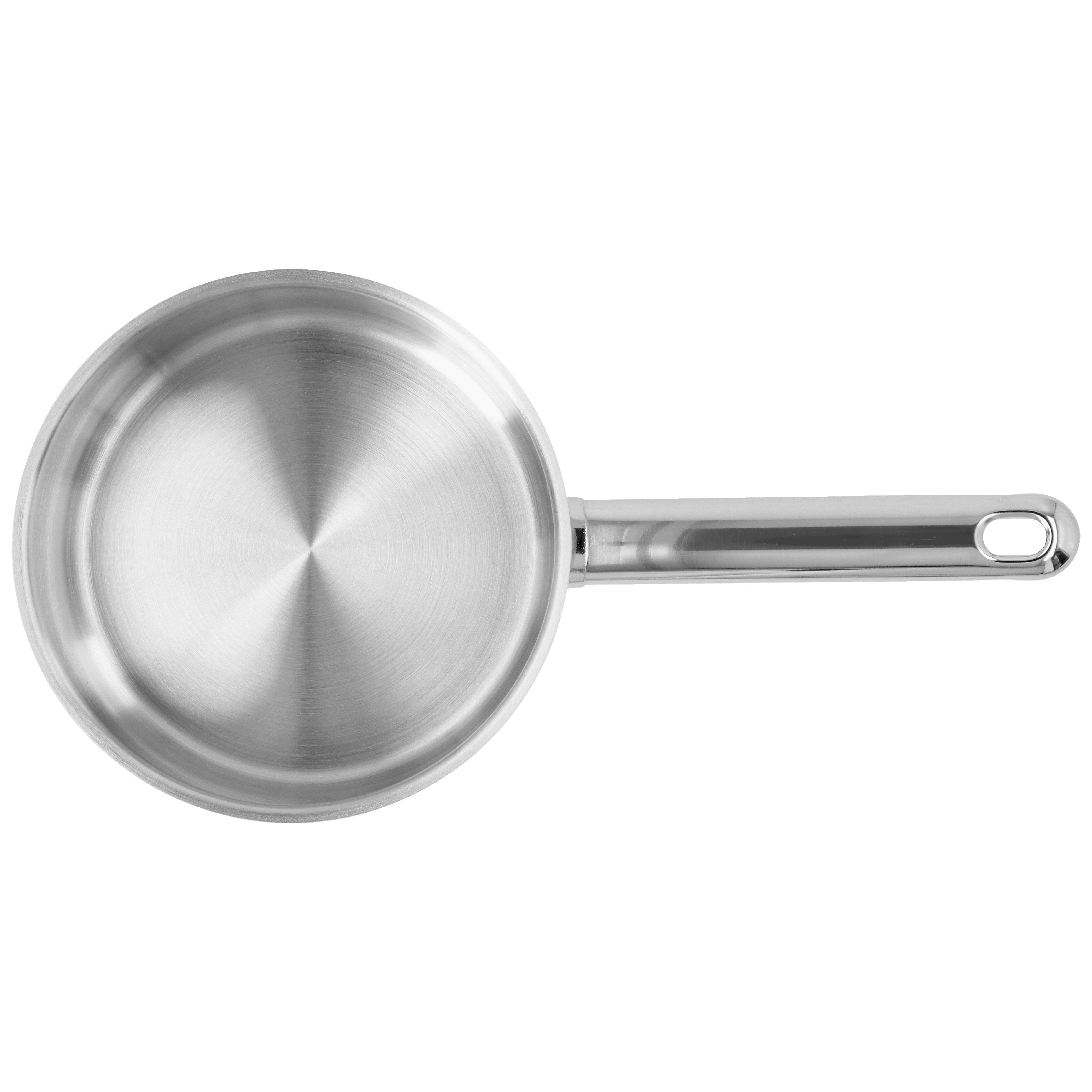 Stieltopf mit Deckel 16 cm, 18/10 Edelstahl, Silber
