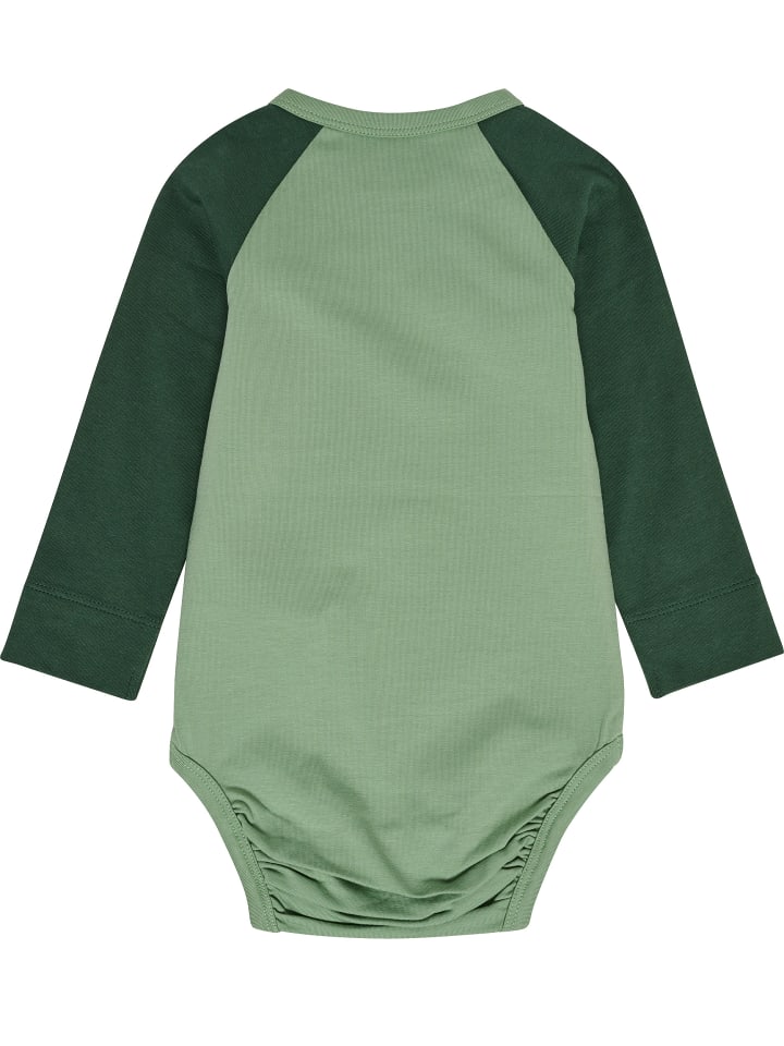 Hummel Hummel Druckknopf Strampler Raglanärmel Hmlstriped Jungen in HEDGE GREEN günstig kaufen