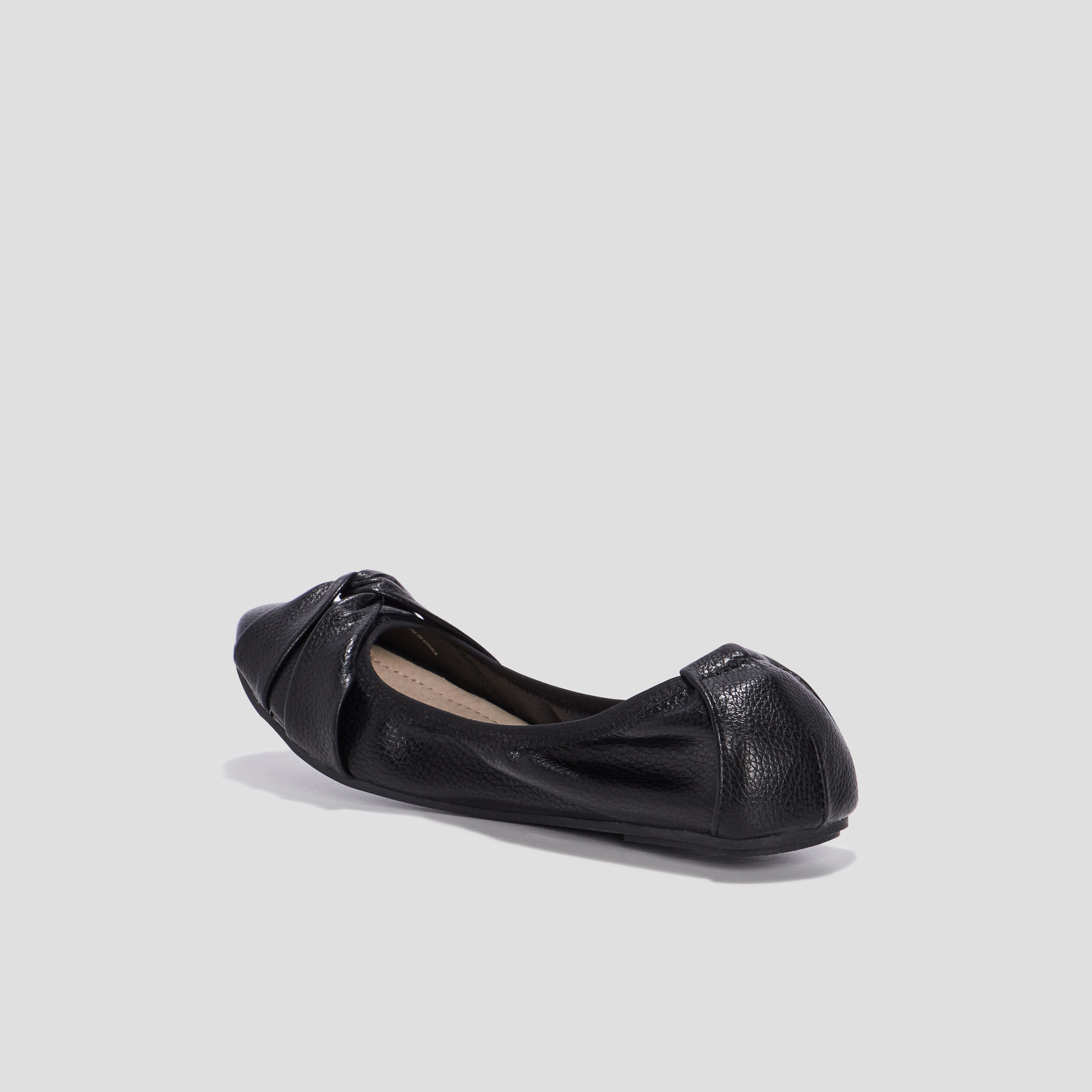 Ballerines détail effet noué noir femme | La Halle