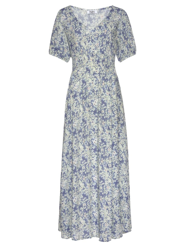 Buffalo Maxikleid in blau-bedruckt günstig kaufen