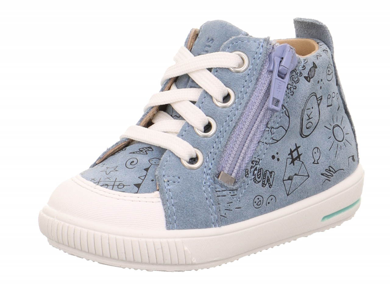 MOPPY - Blau/WeissSneaker low mit Reißverschluss