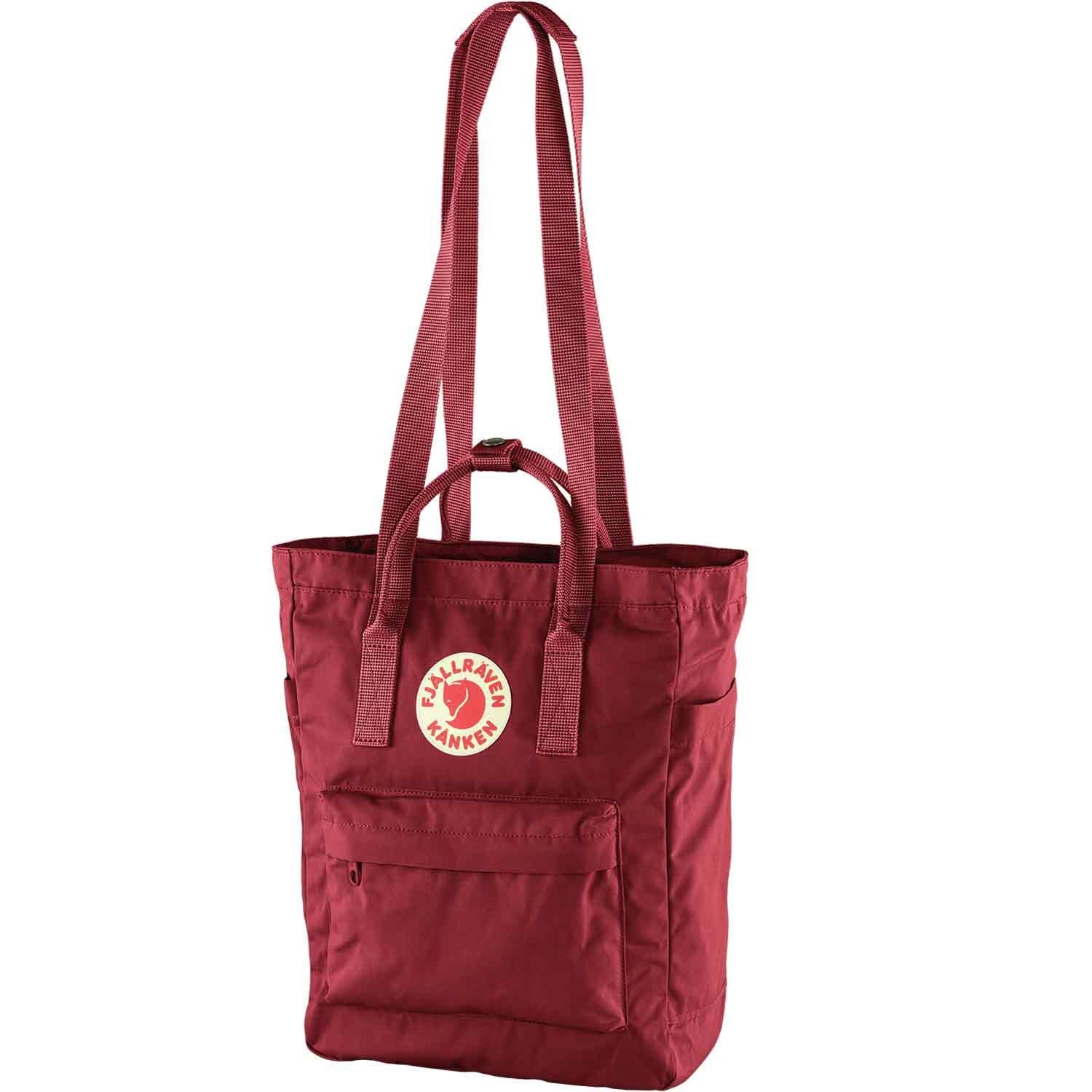 Fjällräven Umhängetasche Fjällräven Shopper/Rucksack 2in1 Kanken Totepack ox red (Stück, 1-tlg., Stück), Reißverschluss