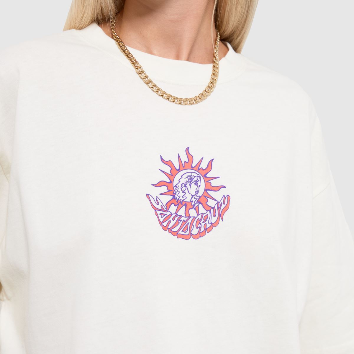 Santa Cruz – Knibbs – Vit t-shirt med tryck