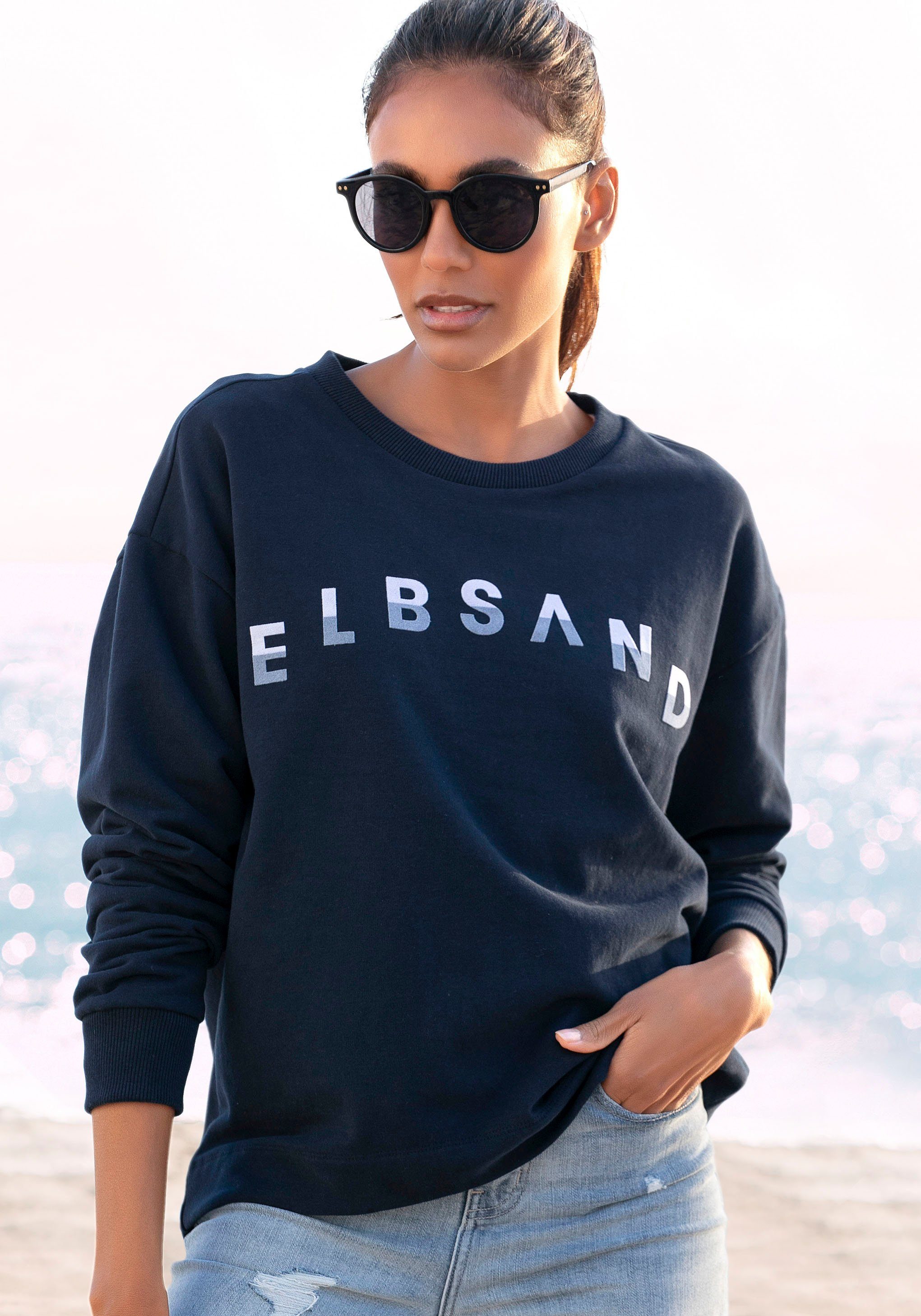 Elbsand Sweatshirt Sontje mit Flockprint vorne